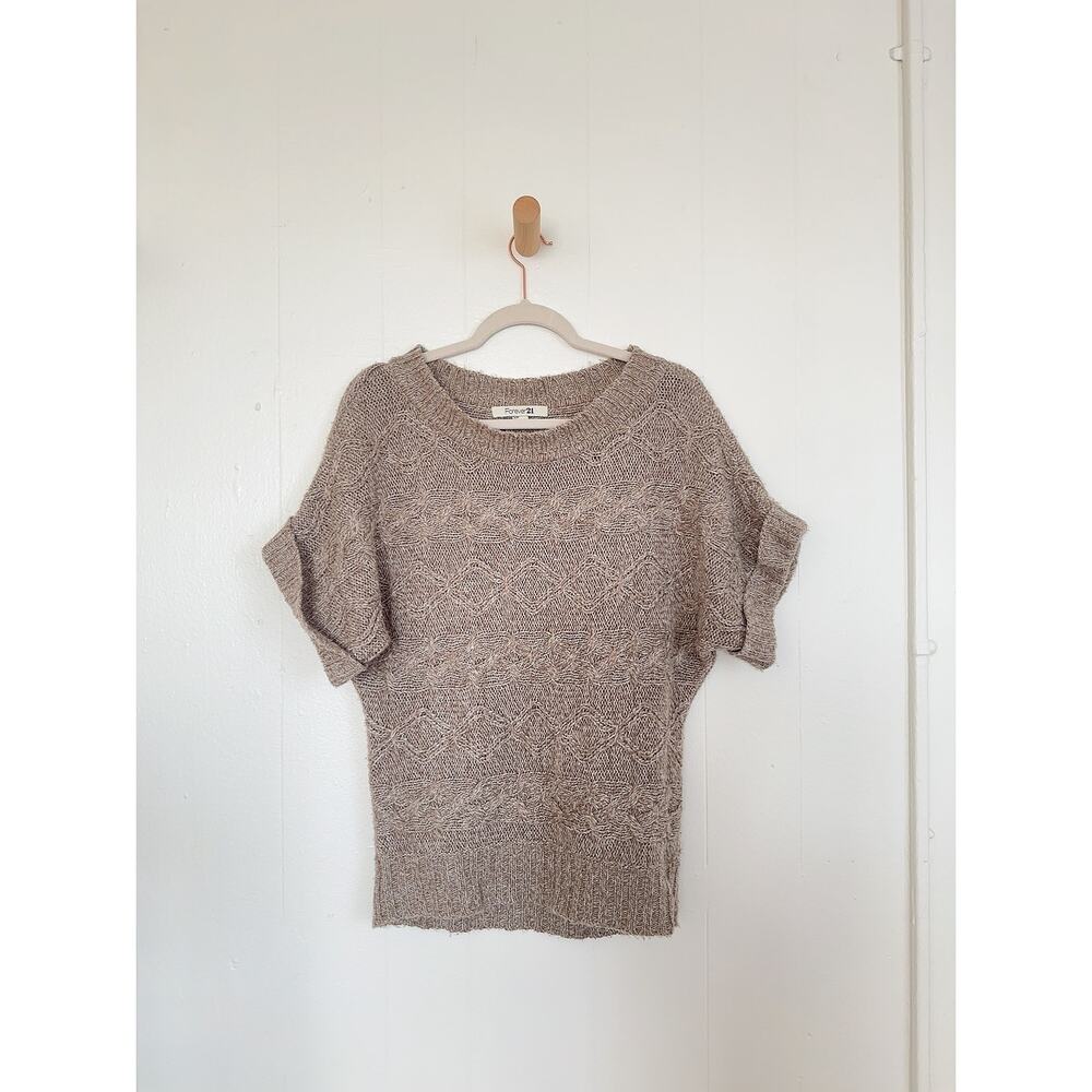 Forever 21 Chunky Knit Heathered Dolman Sleeve Sweater Cozy Indie Grunge / EUC